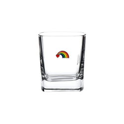 Rainbow heart mixer glass