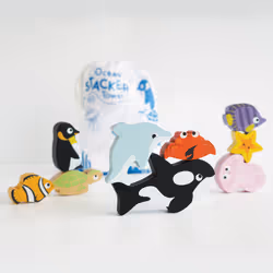 Le Toy Van Ocean Wooden Animals Stacking Toy - Additional view 5
