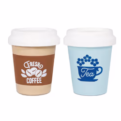 Le Toy Van Eco Cups - Tea & Coffee, Cafe, 3 yr(s), Blue, Brown, Wood