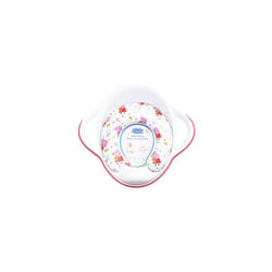 Soft Padded Toilet Seat, White/Pink Portable Potty Detachable Cushion, Easy Wipe Cleaning Anti Stick Lightweight 18m+ Toddler, Max Weight 25kg