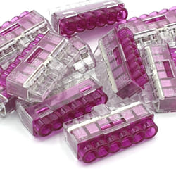 10pcs Push In Terminals Wire Connectors HelaCon Plus Mini - 6-Way