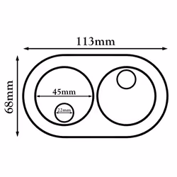 Double 28mm PVC White Radiator Plastic Water Pipe Cover Collar Rose