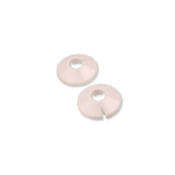 2pcs 2 x White PVC Radiator 28mm Pipe Cover Collar Rose