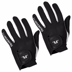 J.Lindeberg Mens Ron Cabretta Leather Left Hand Golf Glove - XL, Black - 2 Pack