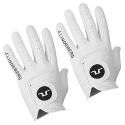 J.Lindeberg Mens Ron Cabretta Leather Left Hand Golf Glove - XL, White - 2 Pack