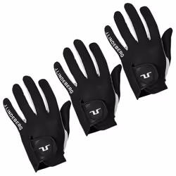 J.Lindeberg Mens Ron Cabretta Leather Left Hand Golf Glove - XL, Black - 3 Pack
