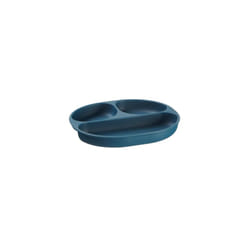 Nourish Silicone Suction Plate - Mess-Free Weaning to Toddlerhood | Strong Suction Pads | Divided Areas | Scooped Sides | BPA-Free - Moody Blue