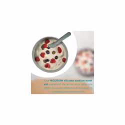 Nourish Silicone Suction Bowl Set - Mess-Free Weaning | Strong Suction Pad | Scooped Bowl and Chunky Spoon | BPA-Free | Easy to Clean | Suitable from