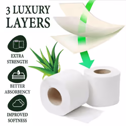 Phoenix Soft Aloe Vera Fragranced Luxury Toilet Rolls Bulk Buy - Quilted White 3 Ply Toilet Paper (60 Pack)