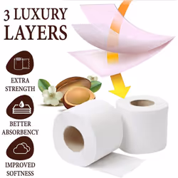 120 Rolls Shea Butter Fragrance 3 Ply Toilet Rolls Mega Pack