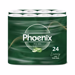 24 Rolls Aloe Vera 3 Ply Phoenix Quilted Toilet Tissue