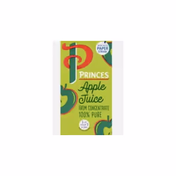 Princes Apple Juice, 100% Pure Juice from Concentrate, 200ml x 30