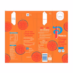 Princes Pure Orange Juice Smooth, 12 x 1L