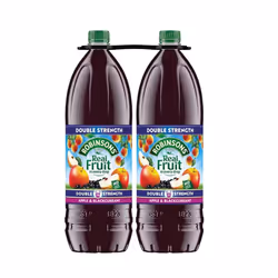 Robinsons Real Fruit Double Strength Apple & Blackcurrant Squash, 2 x 1.75L