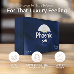 Phoenix Soft Luxury Facial Tissues - 10 Boxes  (72 3-Ply Tissues)