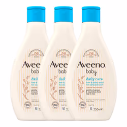 Aveeno Baby Hair & Body Wash, 3 x 400ml