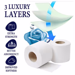72 Toilet Rolls Non-Fragranced 3 Ply Supreme Luxury Quilted