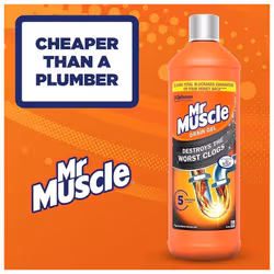 Mr Muscle Kitchen + Bathroom Drain Gel, 2 x 1L