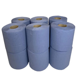 BLACK/CLEAR Shrink 12 Blue Centrefeed Hand Towel Rolls 1 x 12r