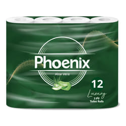 12 Rolls Aloe Vera 3 Ply Quilted Toilet Tissue