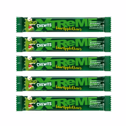 Chewits Xtreme Extremely Sour Apple Chews Packs 34g