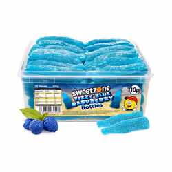 Sweetzone Giant Fizzy Blue Raspberry Bottles Tub