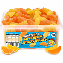Sweetzone Orange & Lemon Slices 800g Tub - Orange and lemon flavour