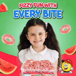 Sweetzone Watermelon Rings 800g Tub - watermelon flavoured jelly sweet