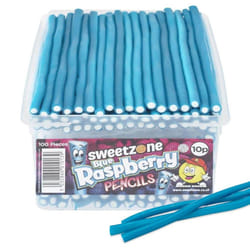 Sweetzone Blue Raspberry Pencils 1.1KG Tub - blue raspberry flavour