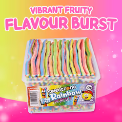 Sweetzone Fizzy Rainbow Pencils 1.1KG Tub - Fruit flavour candy