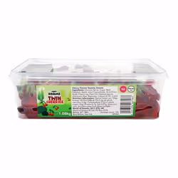 Candy Realms Twin Cherries 1.08KG Tub -Cherry Flavour Gummy Sweets