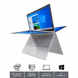 Geo Computers GeoFlex 230 2-in-1 Laptop with 13.3-inch Touchscreen Windows 10 Intel Pentium Quad-Core 4GB RAM 128GB SSD - Inc ...