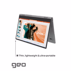 Geo Computers GeoFlex 340 14.1-inch Convertible Laptop with Touchscreen Windows 10 Intel Core i3 4GB RAM 128GB SSD