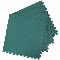 EVA Gym Exercise Yoga Mats in Green 1 pack of 4 mats