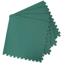 EVA Gym Exercise Yoga Mats in Green 1 pack of 4 mats
