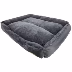 Actiaspet Faux Fur Pet Bed Black/Grey - XXLarge