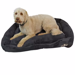 Actiaspet Faux Fur Pet Bed Black/Grey - Large
