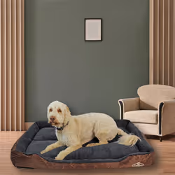Actiaspet Faux Fur Pet Bed Brown/Grey - XXX-Large