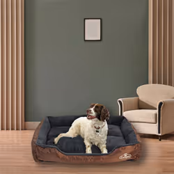 Actiaspet Faux Fur Pet Bed Brown/Grey - X-Large