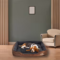 Actiaspet Faux Fur Pet Bed Brown/Grey - Large