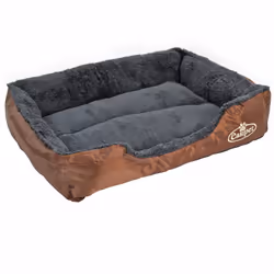 Actiaspet Faux Fur Pet Bed Brown/Grey - Medium