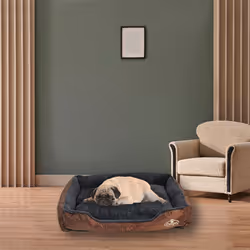 Actiaspet Faux Fur Pet Bed Brown/Grey - Medium