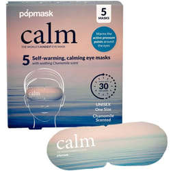 Popmask Scented Self Heating Eye Mask for Sleeping - Warms In 20 Seconds, Natural Heat Source, Lasts For 20 Minutes - Pack of 5 CHAMOMILE Cotton Eye
