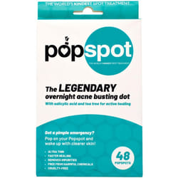 Spot Patches Acne Treatment - Treat Spots Overnight, Invisible, Ultra Thin - 48 Clear, Hydrocolloid Dots with Salicylic Acid & Tea Tree Oil