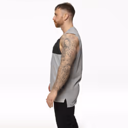 Nike Mens Vest Retro Big Logo Sports Gym Sleeveless Tank Top - Grey, S