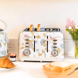 Laura Ashley 4 Slice Toaster Elvedon White