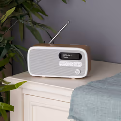 View Quest VQDEXTEROK radio Personal Analog Oak
