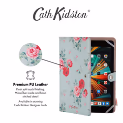 Universal Tablet Case Cover for 9 & 10 Inch Tablets, Stand Folio Tablet Cover with 3 Adjustable Angles with Designer Cath Kidston Antique Rose Print