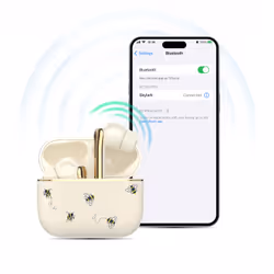 View Quest VQSKYLARKCKBEES headphones/headset Wireless In-ear Business/Everyday Cream - Additional view 5