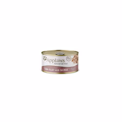 Applaws 100% Natural WetÂ Cat Food with Premium Tuna Fillet & Salmon in Broth 24 x 70g Tin
